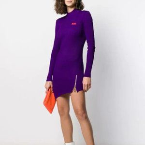 Gcds ribbed knit asymmetric hem women dress Size: S